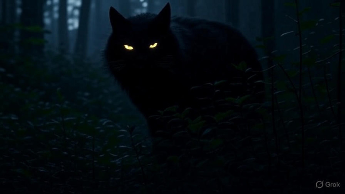 Crni predator vreba u šumi: Velika zver opet uočena u komšiluku, ne treba izlaziti napolje po mraku (FOTO)