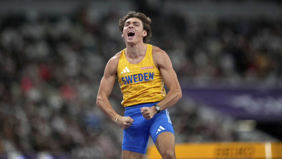 Armand Duplantis skok s motkom atletika SP