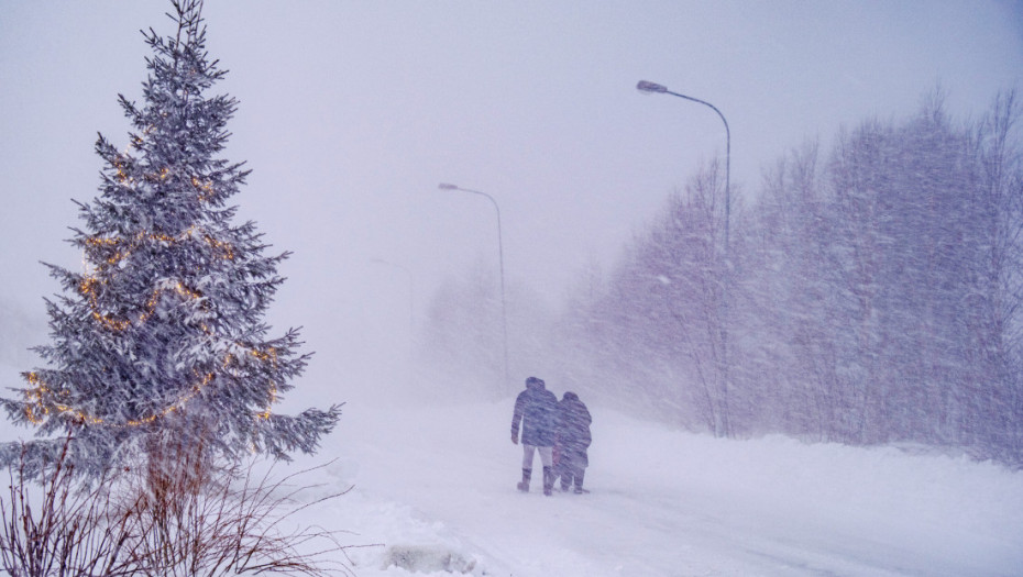 Jaki vetrovi i snežne padavine u Švedskoj