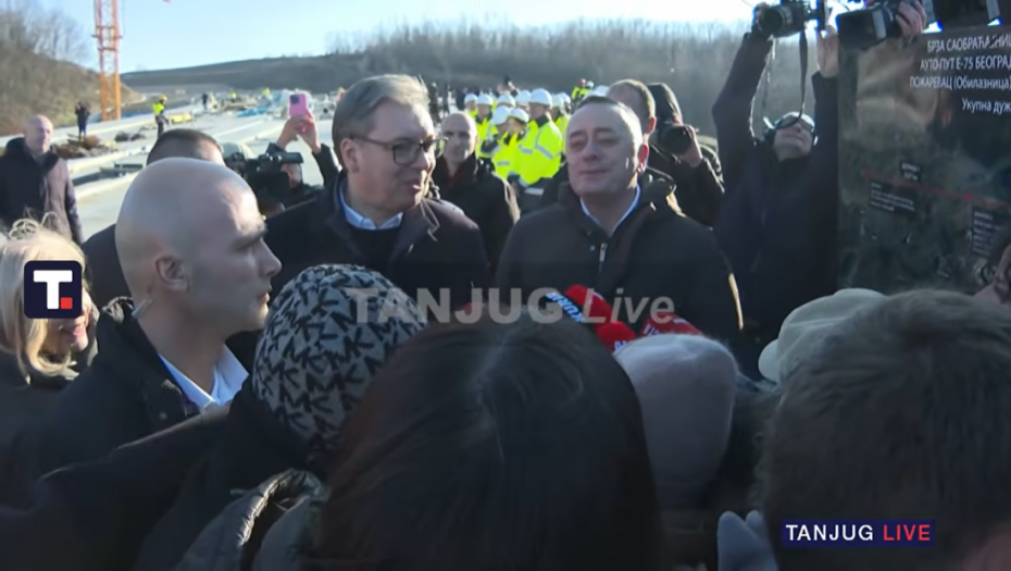Vučić obilazi radove na delu Dunavskog koridora kod Golupca
