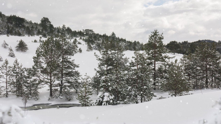 Slab sneg na severu zemlje