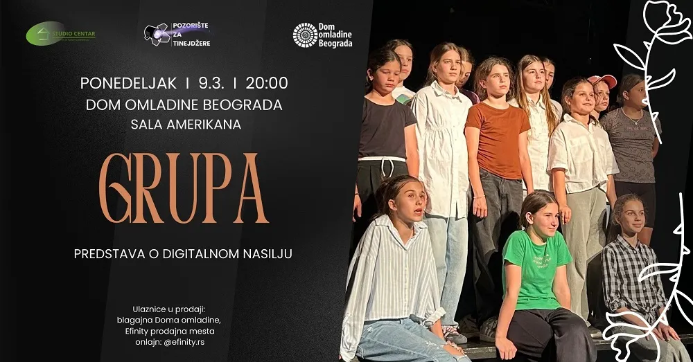 Predstava za tinejdžere "Grupa" – Stvarnost iz koje se ne može "izlogovati"
