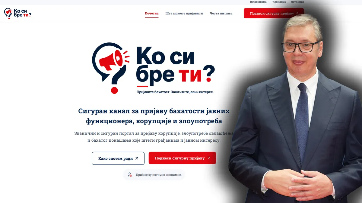 Nenadić: Portal „Ko si, bre, ti“ – to je posao tužilaštva, ne Vučića